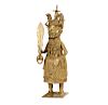 Benin Style Bronze Oba Figure  