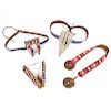 Two Maasai, Tanzania Belts for Moran Warrior, Beaded Neck Piece and Beaded Ear Flaps for Married Women