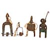 West African Heddle Pulley, Wood Standing Human Figure,  Dogon Pulley, Iron Pulley, Abstract Pulley