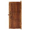 Dogon Wood Door  and Woven Mat with Bead Overlay