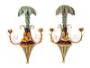 * A Pair of Venetian Style Composition Figural Sconces Height 22 1/2 inches.