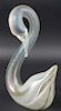 Stuart Abelman Studio Art Glass Swan Figure