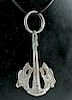 Viking Silver Hammer Pendant - Skoll and Hati