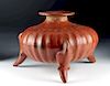 Colima Redware Gadrooned Olla - Parrot Legs