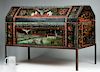 19th C. Spanish Colonial Chest Painted Birds & Flowers