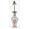 Continental Painted Porcelain Table Lamp