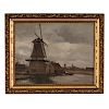 Windmill Scene by Gustav Wolff