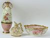 Lot of 3 Antique European Porcelain Items