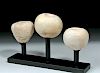 Egyptian Pre-Dynastic Alabaster Mace Heads (3)
