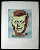 Cemeli Color Lithograph of John F. Kennedy, 1960s