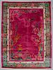 Fine Chinese Art Deco Rug, Early 20th C: 9'10" x 13'3"