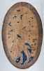 Antique Chinese Oval Pictorial Rug: 4'10'' x 7'8''