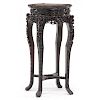 Chinese Carved Marble Top Pedestal