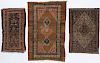 3 Small Antique Persian Rugs