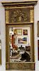 19th C Carved and Giltwood Mirror with Grape Motif