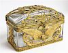 * A French Gilt Bronze Mounted Glass Table Casket Height 4 1/2 x width 7 x depth 3 3/4 inches.