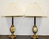 A Pair of Frederick Cooper Lamps Height overall 36 1/2 inches.