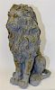 A Composite Figure of a Seated Lion Height 20 3/4 inches.