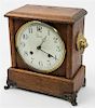 * A Wooden and Gilt Metal Carriage Clock, Colonial Height 13 x width 8 x depth 4 inches.