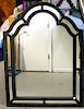 An Iron Framed Mirror Height 46 1/4 inches.