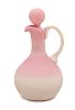 Gunderson Peachblow Cruet and Stopper Height 6 3/4 inches