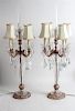 A Pair of Modern Lamps Height overall 32 1/2 inches.