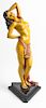 A Plaster Art Deco Style Figure of a Woman Height 24 1/4 inches
