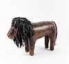 * A Leather Model of a Lion Height 21 inches.
