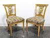 * A Set of Four Italian Carved Dining Chairs Height 35 1/4 inches.