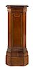 * A George III Style Mahogany Pedestal Height 42 x width 16 1/4 x depth 15 1/4 inches.
