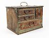 * A Japanese Brass Mounted Jewelry Chest Width approximately 13 inches.