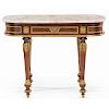 French Ormolu -Mounted Inlaid Mahogany Center Table, Louis XVI Style
