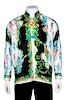 A Gianni Versace Silk Atelier Print Shirt, Size 48.