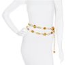 A Gianni Versace Amber Medallion and Rhinestone Greco Link Belt, Length: 61"- 66".