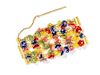 A Gianni Versace Multicolor Floral and Greco Link Bracelet, 7" x 3.25".