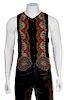 A Gianni Versace Black Wool Vest, Size 46.