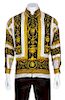 A Gianni Versace Silk Atelier Print Shirt, Size 46.