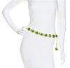 A Gianni Versace Green Embossed Medusa Link Belt,