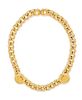 A Gianni Versace Medusa Medallion and Rhinestone Link Necklace,