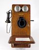 C.1907 Western Electric Magneto Oak Wall Telephone