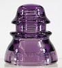 Whitall Tatum Purple Glass No.1 Insulator