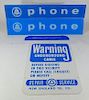 4 Bell Telephone System Signs Phone Booth Inserts