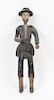 Carved and Painted Wood Folk Art Figure Height 15 1/2 inches