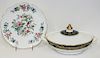 Two English Porcelain Articles Diameter of plate 10 1/2 inches.
