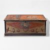 American Relief-Carved Pine Sea Chest with Beckets