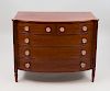 Mahogany Locking Bow-Front Chest of Drawers