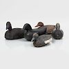 Group of Five American Painted Wood Duck Decoys