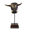 Mexican Painted Wood Bull Mask