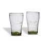 Pair of Continental Potash Glass Etched Tumblers