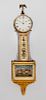 Federal Brass-Mounted Mahogany and Parcel-Gilt Banjo Clock